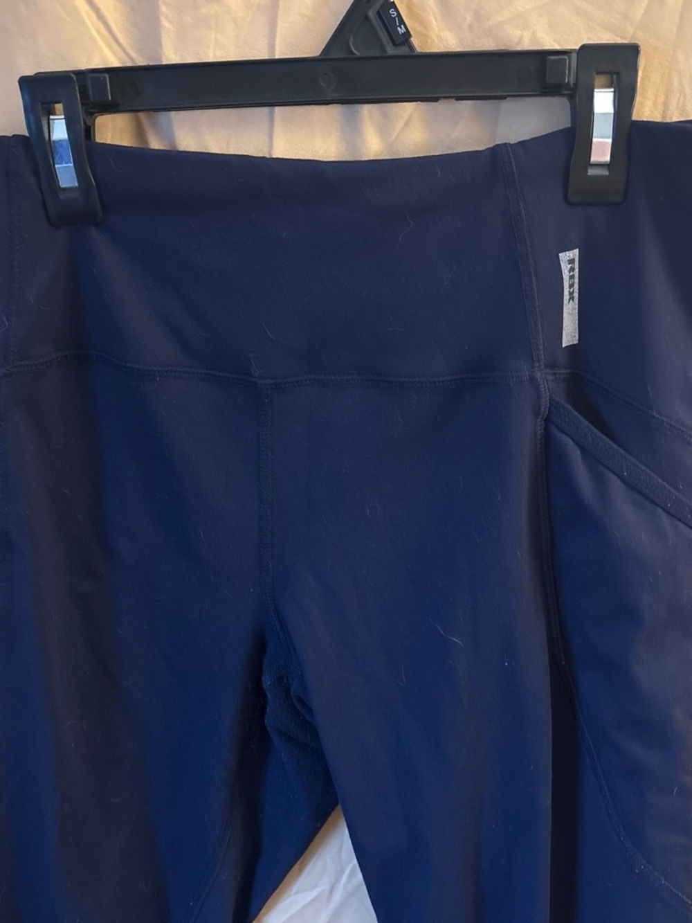 RBX Navy Blue Kids Performance Leggings with Side Pocket